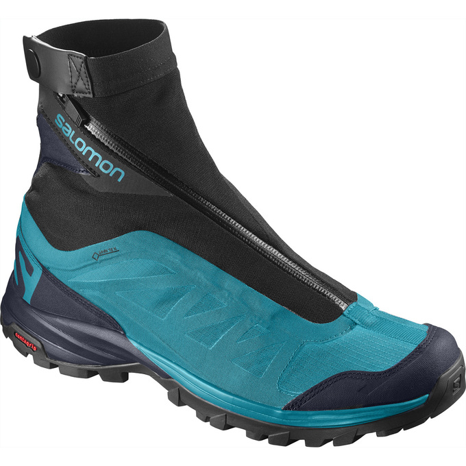 Buty Trekkingowe Damskie Salomon OUTPATH PRO GTX® W - Czarne / Niebieskie - Polska (179-ZELRYJ)